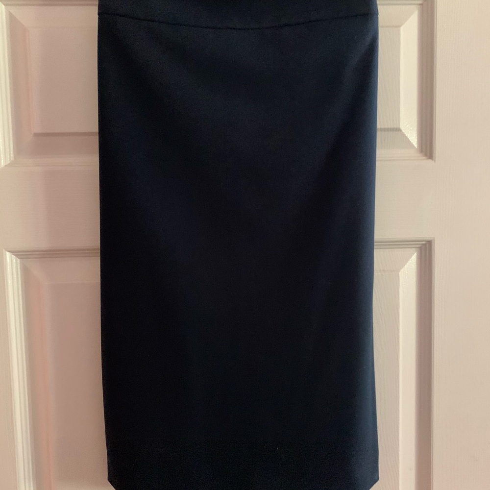 Navy blue fully lined pencil skirt